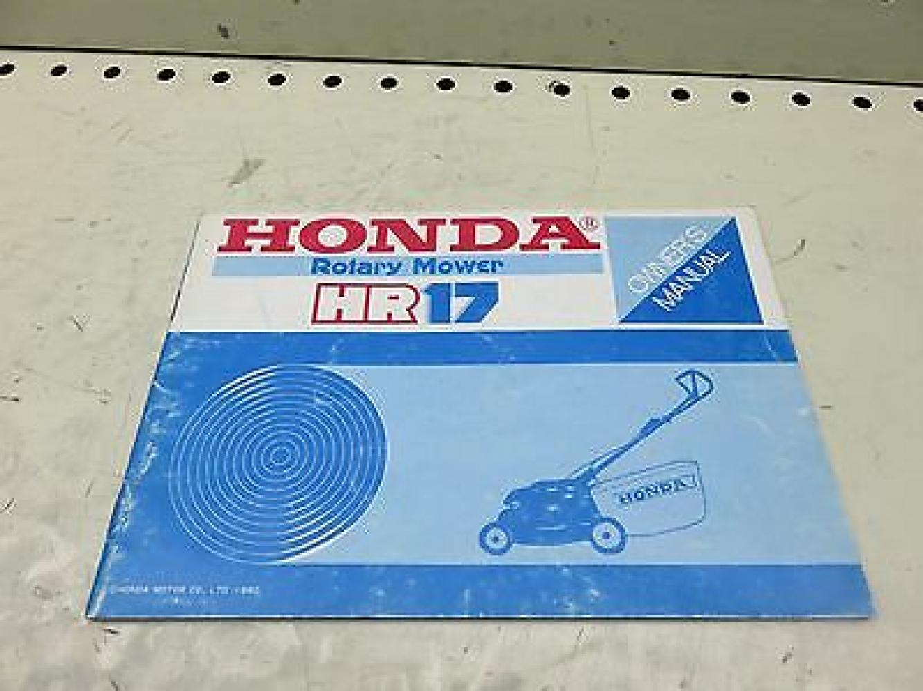 1980 HONDA HR17 ROTARY MOTOR owner MANUAL  (HSM-210)
