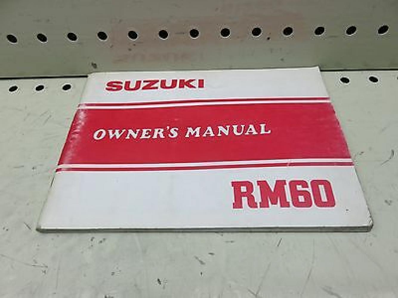 1982 SUZUKI RM60 OWNER OPERATORS MANUAL (SSM-25)