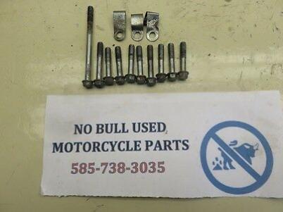 1981 HONDA CB650 MOTOR RIGHT ENGINE CLUTCH BOLTS WITH WIRE CABLE CLAMPS  (SHP)