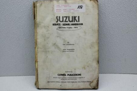 1972 SUZUKI GT380-GT750 REPAIR SERVICE MANUAL BOOK (TMAN35)