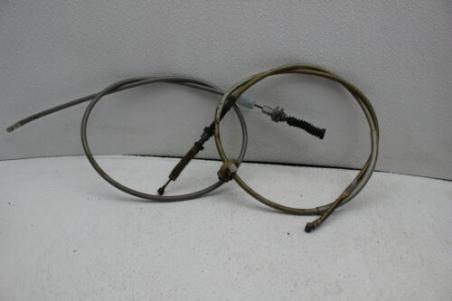 1972 HONDA CL175 (#360) CLUTCH CABLE LINE AND FRONT BRAKE CABLE LINE