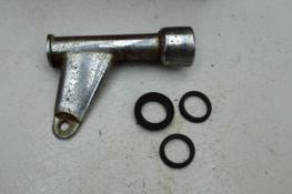 1979 HONDA CM400T LEFT FRONT FORK EARS HEADLIGHT MOUNT COVER (HBH)