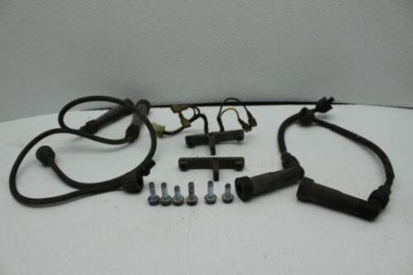 1980 HONDA CB900C CUSTOM (#374) IGNITION COIL WIRE LEADS CAPS AND STAY