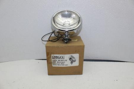 EMGO 4.5 SHALLOW CHROME SPOTLIGHT MOTORCYCLE SEALED BEAM LIGHT UNIT (HSA)