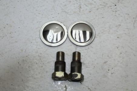 1979 YAMAHA XS750 SPECIAL TRIPLE (#384) REAR BACK SWINGARM BOLT PIVOT W/ CAPS
