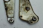 1982 SUZUKI GS450T GS450 (#395) REAR LEFT RIGHT FOOT BRACKET STAY HOLDER MOUNT