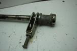 1977 YAMAHA XS360-2D (#413) REAR AXLE BACK WHEEL WITH CHAIN TENSIONERS.