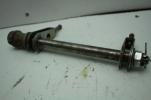 1977 YAMAHA XS360-2D (#413) REAR AXLE BACK WHEEL WITH CHAIN TENSIONERS.