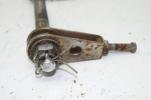 1977 YAMAHA XS360-2D (#413) REAR AXLE BACK WHEEL WITH CHAIN TENSIONERS.