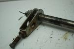 1977 YAMAHA XS360-2D (#413) REAR AXLE BACK WHEEL WITH CHAIN TENSIONERS.