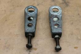 1980 KAWASAKI KZ650 (#227) AXLE CHAIN TENSIONER ADJUSTER BRACKETS 
