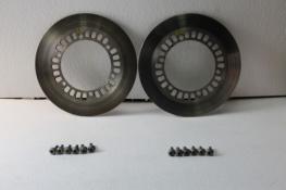 1985 YAMAHA VIRAGO XV700 (#324) LEFT RIGHT FRONT ROTOR WITH BOLTS