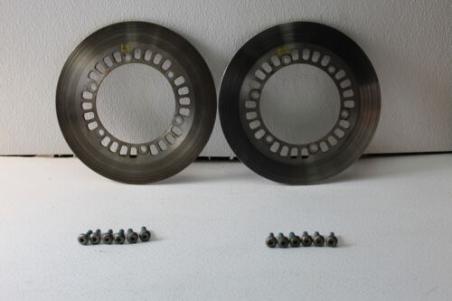 1985 YAMAHA VIRAGO XV700 (#324) LEFT RIGHT FRONT ROTOR WITH BOLTS