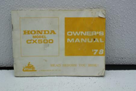 1978 HONDA CX500 OWNERS MANUAL BOOK (HB71)